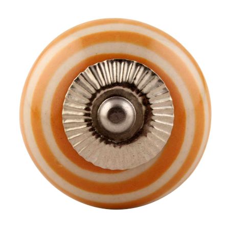 Mustard Striped Ceramic Wine Stopper